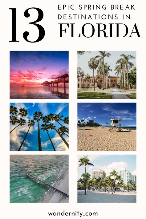 To help you narrow down your spring break options, we've put together a list of the 13 best spring break destinations in Florida. Whether you're looking for a relaxing beach getaway or an action-packed adventure, there's something for everyone on our list. Spring Break Locations, Florida Spring Break, Spring Break Florida, Best Spring Break Destinations, Spring Break Getaways, Spring Break College, Spring Break Beach, Spring Break Vacations, Spring Break Destinations