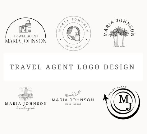 Travel Agent Business Cards, Travel Agent Logo, Travel Logos, Logo Design Canva, Logo Voyage, Travel Branding, Money Edit, Travel Agency Logo, Strictly Business