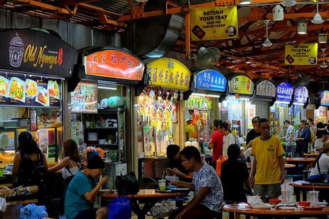 Maxwell Food Centre Singapore Hawker Centre, Singapore Hawker, Hawker Centre, Braised Duck, Tastiest Food, Wonton Noodles, Hainanese Chicken, Singapore Food, India Food