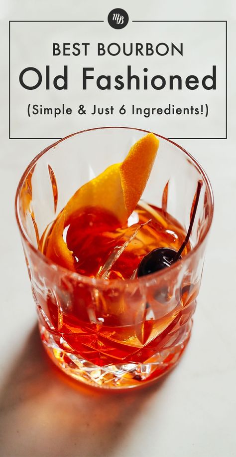 Old Fashioned Recipes Cocktail, Old Fashion Drink Recipe, Best Old Fashioned Recipe, Bourbon Drinks Recipes, Bourbon Old Fashioned, Whiskey Old Fashioned, Best Bourbon, Old Fashion Cocktail Recipe, Old Fashioned Drink