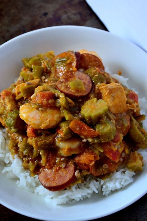 Smothered Okra with Sausage & Shrimp - Coop Can Cook Smothered Okra, Coop Can Cook, Keto Kids, Zucchini Zoodles, Sausage Shrimp, Okra Recipe, Okra Stew, Okra And Tomatoes, Shrimp Sausage