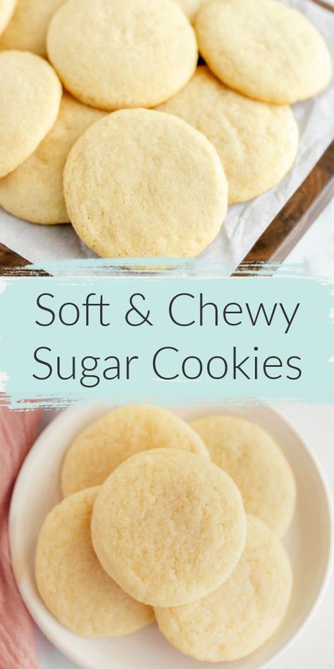 Soft And Chewy Sugar Cookies, Live Well Bake Often, Cookies Chewy, Simple Cookie, Homemade Sugar Cookies, Sugar Cookie Recipe Easy, Classic Cookies Recipes, Chewy Sugar Cookies, Cookies Easy