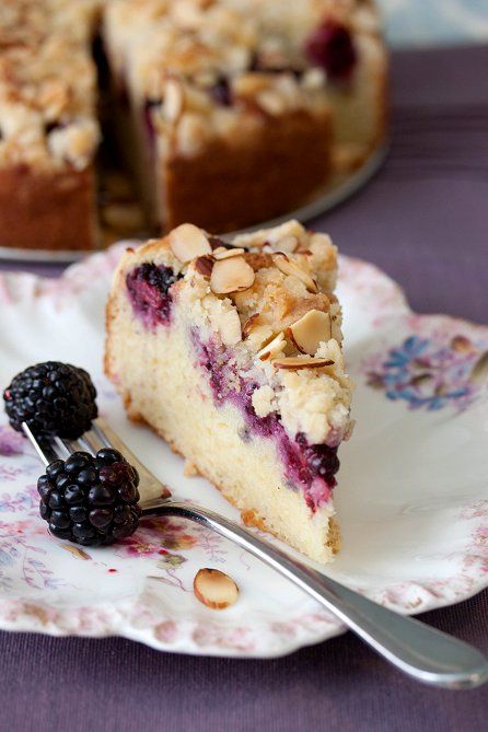 Be the hit of your breakfast club with Blackberry Sour Cream Coffee Cake (Tide & Thyme) Blackberry Cake, Sour Cream Coffee Cake, Oreo Dessert, Coffee Cake Recipes, A Piece Of Cake, Piece Of Cake, Marjoram, Mini Desserts, Sweets Treats