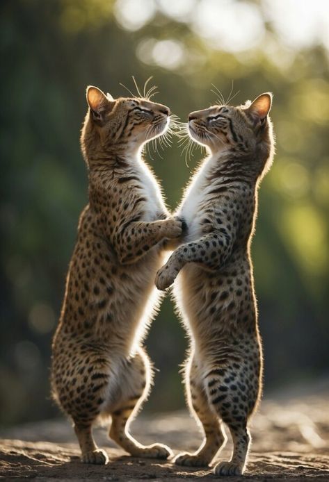 Two young spotted leopards embrace, showcasing a bond that defies the odds in the wild. (animals in love) Animals In Love, Skye Terrier, Interesting Animals, Animal Behavior, Animals Of The World, Leopards, Love Photos, Animals Images, Animal Love