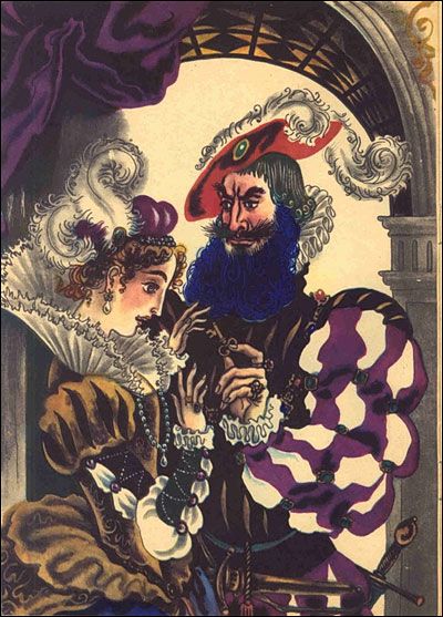 Coilhouse » Blog Archive » Russian Illustrated “Bluebeard” – Y’Know, For Kids! Bluebeard Fairytale, Denis Zilber, Blue Beard, Beard Illustration, French Fairy Tales, Fairytale Aesthetic, Hades And Persephone, Fairytale Illustration, Ancient Forest