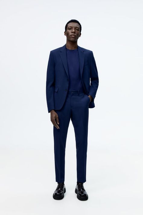 Men's Blazers | ZARA United States Slim Suit Pants, Slim Fit Suit Pants, Plaid Suit Jacket, Stylish Mens Suits, Seersucker Blazer, Seersucker Suit, Man Blazer, Slim Suit, Zara Blazer