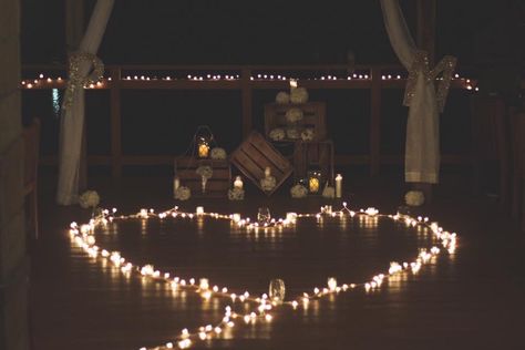 Backyard Proposal Ideas Night, Candlelit Proposal, Candlelight Proposal, Night Time Engagement, Hoco Boards, Proposal Setting, Proposal Candles, Dream Proposal, Joshua Tree Wedding