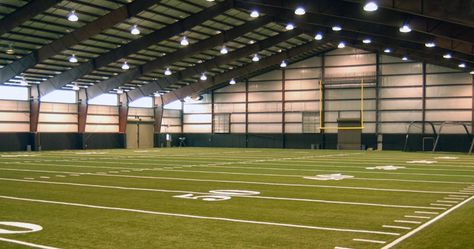 Indoor Football Field, Sports Training Facility, Prefab Metal Buildings, Indoor Football, Indoor Basketball Court, App State, Soccer Stadium, Kerala House Design, Home Design Floor Plans