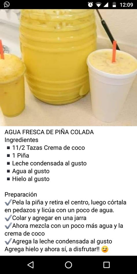 Mexican Drink Recipes, Agua Fresca Recipe, Mexican Drinks, Drink Recipes Nonalcoholic, Refreshing Drinks Recipes, Delicious Drink Recipes, Agua Fresca, Mexican Food Recipes Easy, Mixed Drinks Recipes