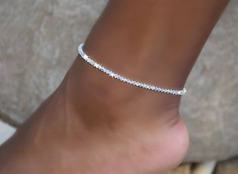 Crystal Anklet Swarovski Anklet Ankle Bracelet Wedding | Etsy Wedding Anklets, Crystal Anklet, Ankle Jewelry, Swarovski Crystal Jewelry, Bracelet Wedding, Swarovski Crystal Bracelet, Dope Jewelry, Foot Jewelry, Healing Jewelry