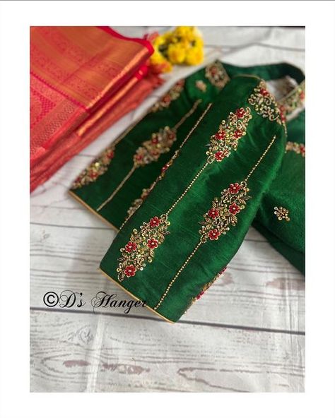 Latest Maggam Blouse Designs, Maggam Blouse Designs, Green Blouse Designs, Maggam Blouse, Bridal Blouses, Maggam Work Blouse, Latest Blouse Designs Pattern, Maggam Work Designs, Traditional Blouse Designs