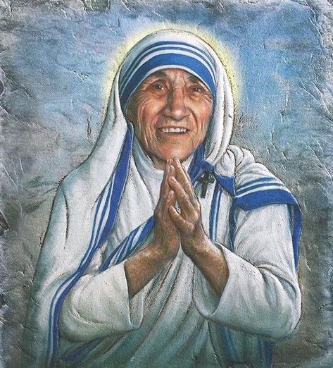 Mother Teresa Art, Saint Mother Teresa, Catholic Saints Prayers, Teresa Of Calcutta, Saint Teresa Of Calcutta, Bohemian Diy, Saint Teresa, Amazing Drawings, Mother Teresa