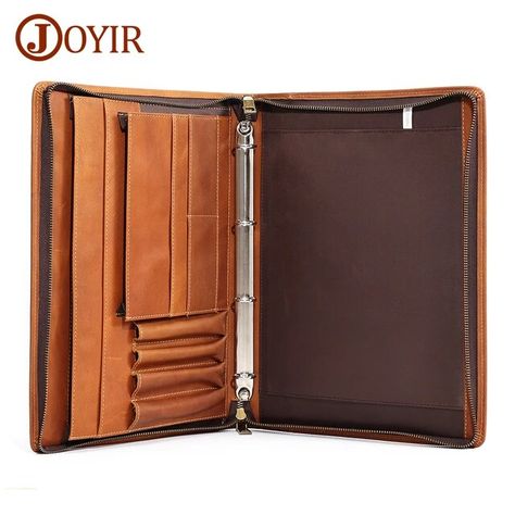 JOYIR Genuine  Leather Portfolio Case Men Women Multi Pocket Padfolio Cover Bussiness Document A4 Organizer 12.9" iPad Holder Leather Portfolio Case, Document Organizer, Portfolio Case, Ipad Holder, Padfolio, Leather Portfolio, Documents Organization, Document Holder, Ipad