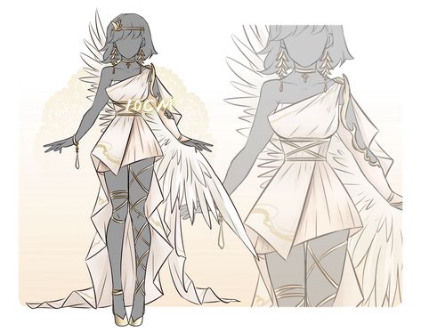 White Hero Costume, White Dress Drawing, Clothing Sketches, Angel Outfit, Angel Costume, Dress Design Drawing, Clothing Design Sketches, Drawing Anime Clothes, Dress Design Sketches