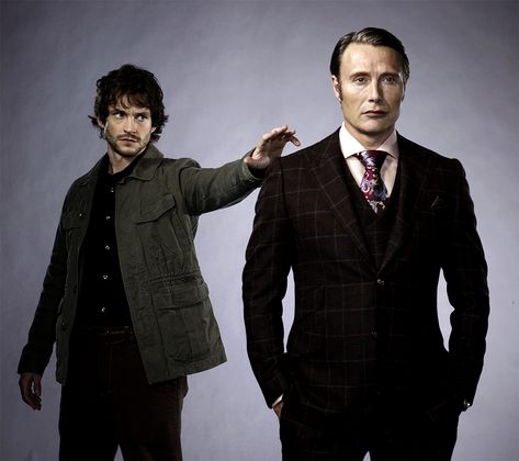 Mads Mikkelsen As Hannibal Lecter & Hugh Dancy As Will Graham Season 2  publicity shots Hannibal Season 2, Hannibal Cast, Hannibal Lecter Series, Hannibal Tv Show, Hannibal Funny, Will Graham Hannibal, Hannibal Tv Series, Bryan Fuller, Hannibal Series