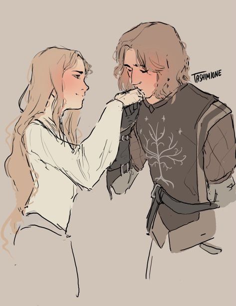 Eowyn And Faramir, Concerning Hobbits, Into The West, Tolkien Art, Lotr Art, Jrr Tolkien, Legolas, Middle Earth, Narnia