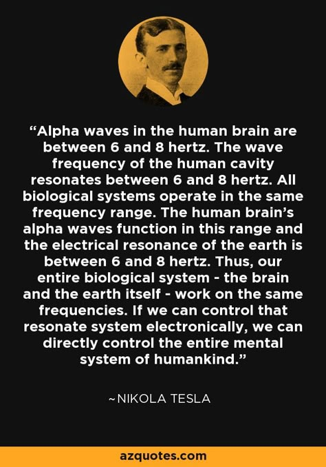 How to control the entire mental system of humankind. Nikola Tesla Quotes, Tesla Quotes, Quantum Physics Spirituality, Alpha Waves, Nicolas Tesla, The Human Brain, Cool Science Facts, Spirit Science, Quantum Mechanics