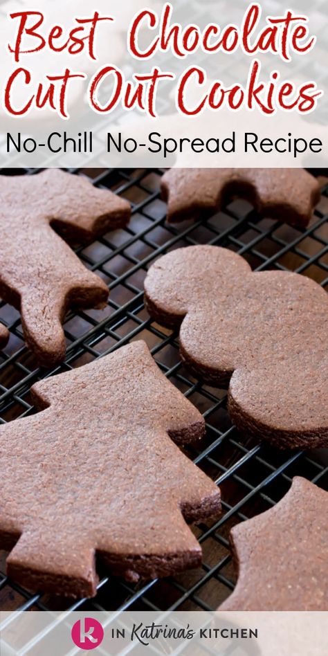 Chocolate Cut Out Cookie Recipe, Chocolate Cut Out Cookies, Cut Out Cookie, Christmas Cookie Frosting, Chocolate Sugar Cookie Recipe, Cut Out Cookie Recipe, Best Sugar Cookie Recipe, Chocolate Sugar Cookies, Chocolate Roll