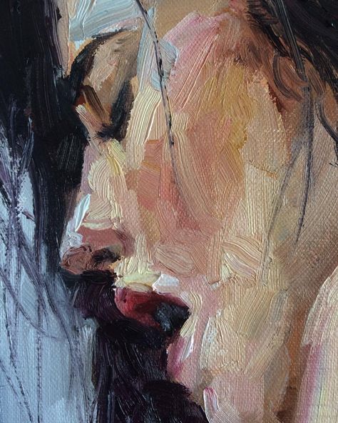 Close up of the last painting I posted.  #face #painting #portrait #art #details #oilpainting Sensual Painting, Human Anatomy Drawing, Art Details, Female Art Painting, Figurative Artwork, Feminine Art, Painting Portrait, Beautiful Dark Art, Illusion Art