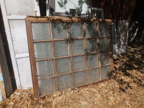 OK, three windows??? Old Windows Repurposed, Windows Repurposed, Repurposed Windows, Garden Diy Ideas, Idea Box, Upcycle Repurpose, Old Windows, Upcycle Recycle, Old Doors