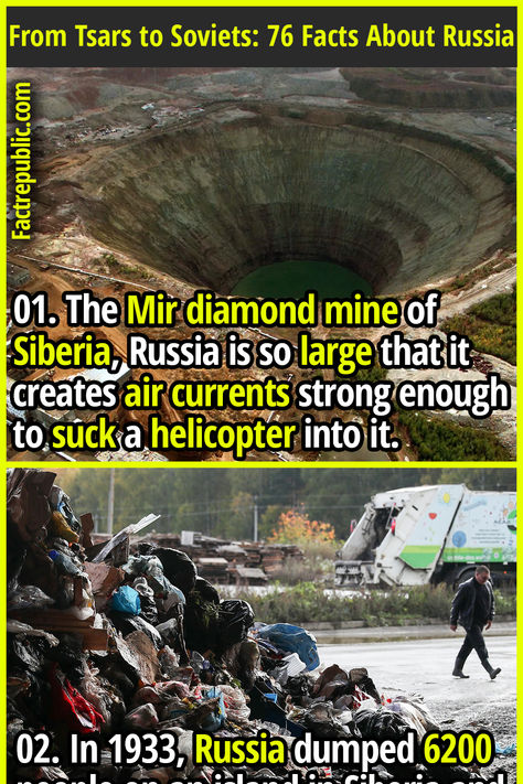 Russia Culture, Diamond Mine, Siberia Russia, Fact Republic, Soviet Russia, Diamond Mines, Random Facts, Historical Facts, Garage Design