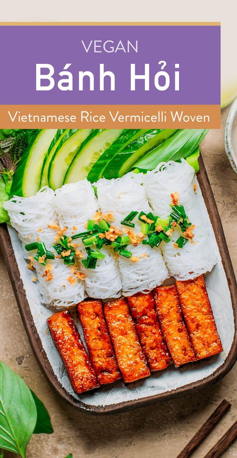 Vegan Egg Rolls, Glazed Tofu, Vietnamese Rice, Vegan Recepies, Vietnamese Spring Rolls, Vegan Fish, Viet Food, Rice Vermicelli, Veggie Food