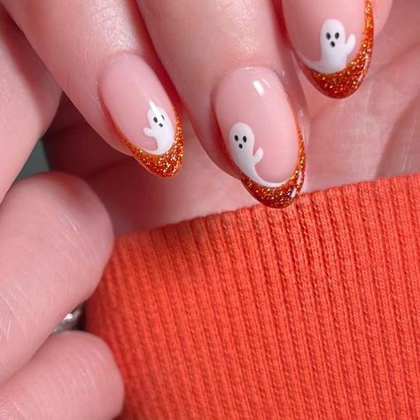 Early Autumn Nails, Early Fall Nails, Cute Fall Nails, Paznokcie Hello Kitty, Simple Fall Nails, Cute Nails For Fall, October Nails, Halloween Nail Designs, Halloween Nail