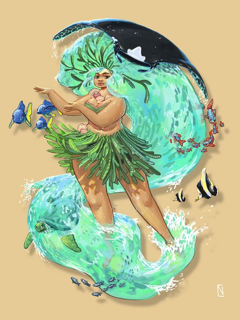 Hawaiian Goddess, Hawaiian Dancers, Lucas Arts, Character Design Challenge, Hawaiian Art, Disney Aesthetic, Witch Art, Design Challenge, Character Design References