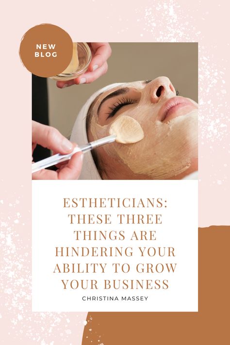 An an esthetician, growing your business can be tricky if you're not sure of the right strategies to implement in your business to consistently gain new clients for your business ... That's why on the blog, I'm giving you the three reasons why your business isn't growing and how you can fix them to start scaling your esthetician business! #esthetician #salon #businesscoach How To Gain Clients Esthetician, Esthetician Add On Services, Esthetician Salon, Esthetics Business, Esthetician Business, Business Systems, Business Skills, New Clients, Business Coaching