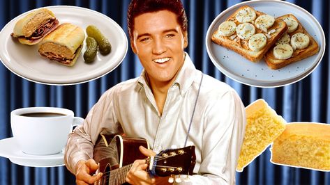 12 Of Elvis Presley's Favorite Foods And Drinks - Tasting Table Elvis Drink, Banana Sandwich, Foods And Drinks, Barbecue Pork, Larger Than Life, Corn Bread Recipe, Best Bbq, Austin Butler, Tasting Table