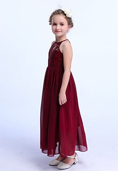 Maroon Flower Girl Dress, Navy Blue Flower Girl Dresses, Burgundy Flower Girl Dress, Red Flower Girl Dresses, Chiffon Flower Girl Dress, Girls Fall Dresses, Junior Bridesmaids, Girl Red Dress, Rose Girl