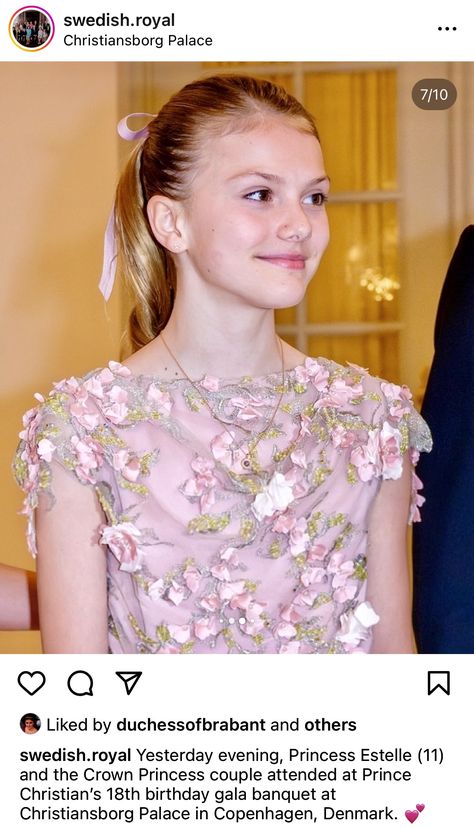 Princess Couple, Birthday Gala, Christiansborg Palace, Leonor Princess Of Asturias, Floral Evening Gown, Victoria Prince, Valentino Bag, Princess Victoria Of Sweden, Prince Daniel