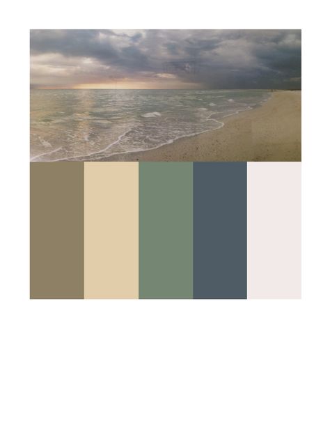 Stormy Beach Palette Stormy Beach Color Palette, Beach Color Palette, Beach Palette, Stormy Beach, Beach Color Palettes, Sea Glass Colors, Beach Color, Winter Decor, Sea Glass