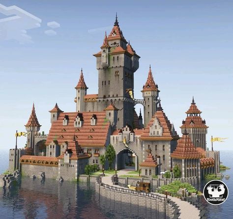 Minecraft Medieval Castle, Minecraft Landscape, Minecraft Castle Blueprints, Minecraft Castle Designs, Minecraft Kingdom, Minecraft Village, Minecraft Mansion, Minecraft House Plans, Minecraft Farm