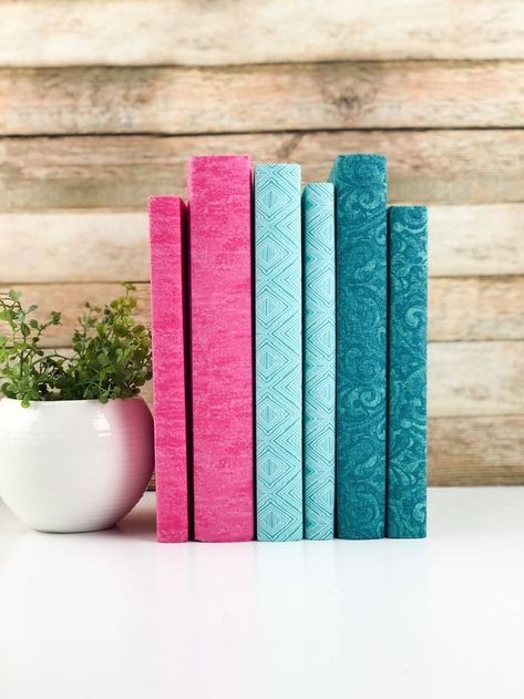 Fabric Covered Books, Room Texture, Covered Books, Color Schemes Colour Palettes, Decorative Books, Color Magenta, Room Color Schemes, Decor Elements, Coffee Table Decor