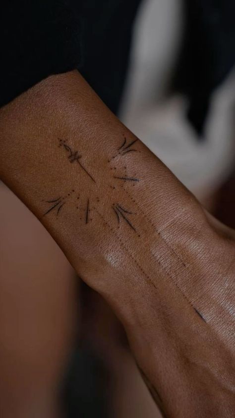 Asemic Writing Tattoo, Writing Tattoo, Asemic Writing, Arm Tats, Funky Tattoos, Boho Tattoos, Single Line Tattoo, Unalome Tattoo, Single Needle Tattoo