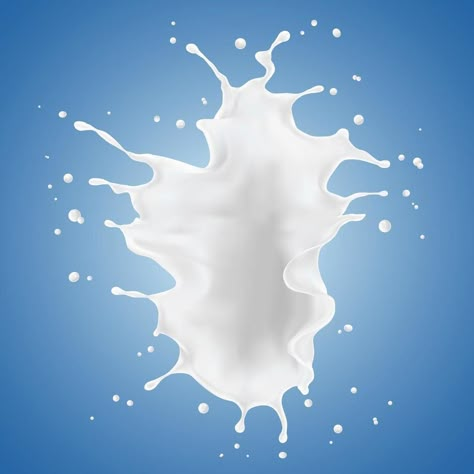 Top view of milk splash Milk Splash Png, Milk Drawing, Bio Pool, Milk Design, Milk Art, Food Logo Design Inspiration, Splash Effect, Milk Splash, Desain Buklet