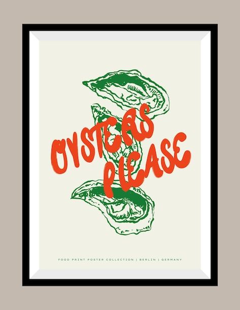 Vector oyster hand drawn print design te... | Premium Vector #Freepik #vector Oyster Logo Design, Oyster Illustration, Oyster Design, Print Design Template, Wall Art Gallery, Print Ideas, Chalkboard Art, Art Gallery Wall, Poster Frame