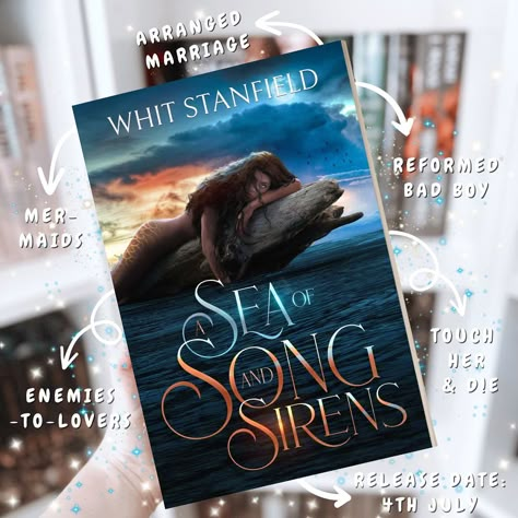 Looking for a Summery Romantasy?!☀️ “Moana meets A Little Mermaid meets The Princess Bride in this plot-twist-riddled fantasy romance.” This looks like the perfect beachy read- I mean what screams summer more than mermaids🧜‍♀️ 📖:A Sea of Song & Sirens by @whitstanfieldauthor 📚:The Naiads of Julie (Book One) ✨BLURB:✨ Raised in a trading port, l’d seen my share of attractive sailors. But l’d never cared to get to know one, let alone allow one to follow me around, drawing my neighbors’ susp... Book Pinterest, Under A Spell, Mermaid Books, Book Bucket, Fantasy Romance Books, The Princess Bride, I Hate Him, Top Books To Read, Song Book