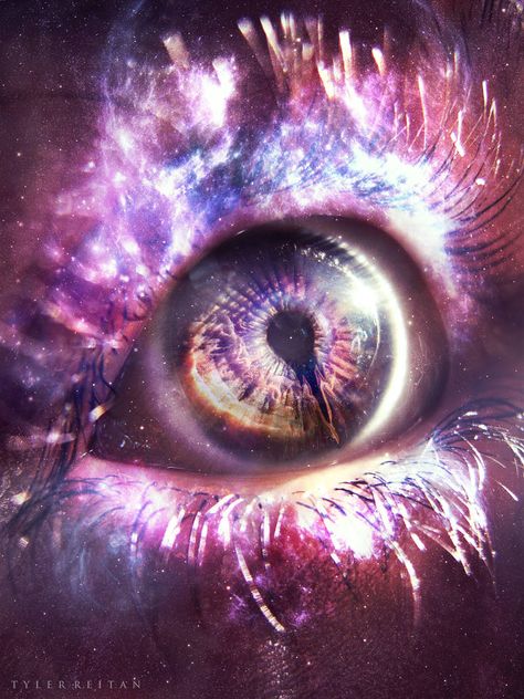 Dragon Eye, An Eye, Deviantart, Stars, Purple, Wall