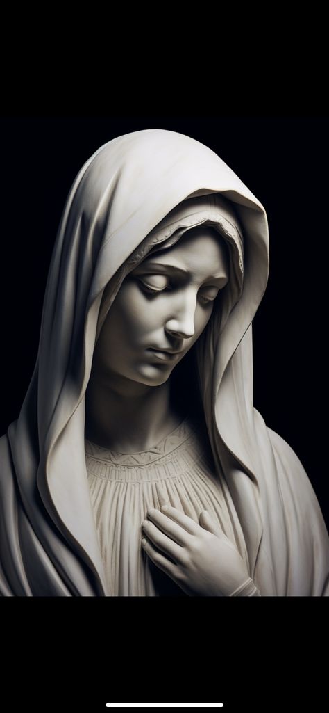 Crying Mary Statue, Mary Statue Tattoo, Virgin Mary Crying, Maria Statue, Virgin Mary Praying, Mary Praying, Bernini Sculpture, Gothic Background, Jesus Christ Statue