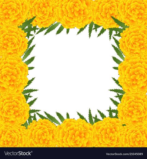 Electronic Wedding Invitations, Border Vector, Marigold Flower, Ten Thousand, Wedding Card Design, Flower Border, Border Design, Royalty Free Images, Wedding Cards