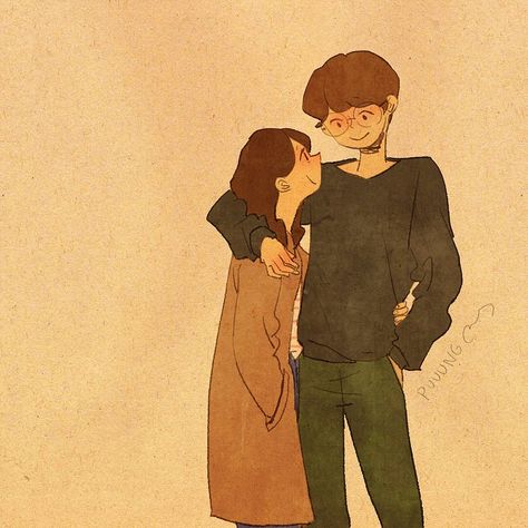 Love is in small things 😍 Love Is In Small Things, Puuung Love Is, Cute Drawings Of People, Cute Couple Sketches, Fall Photography Nature, Couple Sketch, Love Backgrounds, Book Illustration Art, Cute Couple Drawings