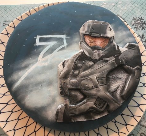 Halo Birthday Cake, Halo Cake, Birthday Cake Boys, Halo Birthday, Picture Transfer, Photo Booth Setup, 5 Cake, 4 Cake, Halo 5