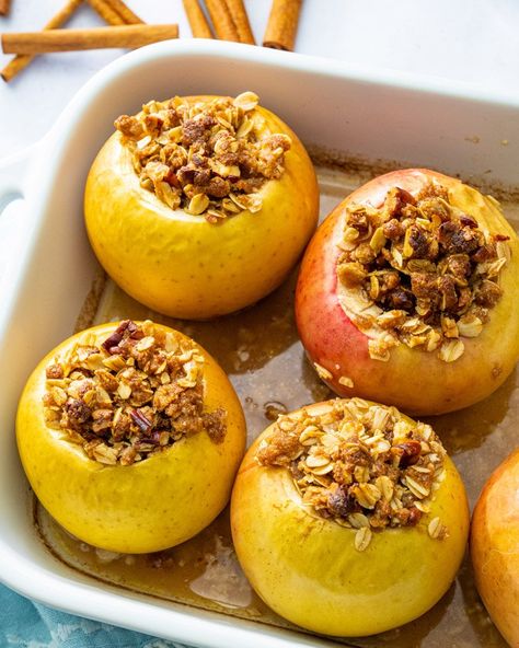 Apple Boats, Baked Apples Recipe, Baked Apple Recipes, A Couple Cooks, Apple Desserts Easy, Printable Recipes, Apple Cinnamon Muffins, Walnut Recipes, Couple Cooking