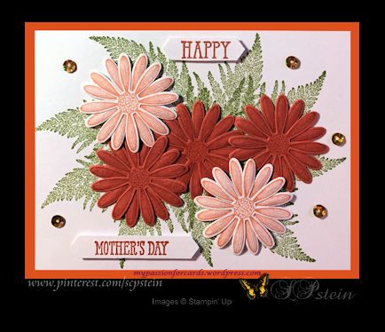 Mother's Day card created with Stampin' Up Daisy Lane, SU Medium Daisy punch. SU Well Said stamp set was used for the sentiment and cut with the SU Classic Punch. A few sequins were used to fill the empty spaces. Empty Spaces, Happy Mother, Mother's Day Card, My Passion, Greeting Cards Handmade, Sunday School, Happy Mothers Day, Happy Mothers, Mother’s Day