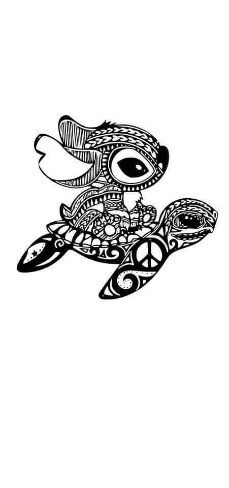 Stitch Mandala Tattoo, Stitch Tattoo Ideas Black And White, Disney Tattoos Black And White, Stitch Outline Tattoo, Stitch Car Decal, Disney Mandala Tattoo, Stitch Coloring Pages Free Printable, Stitch Svg Free, Silhouette Art Disney