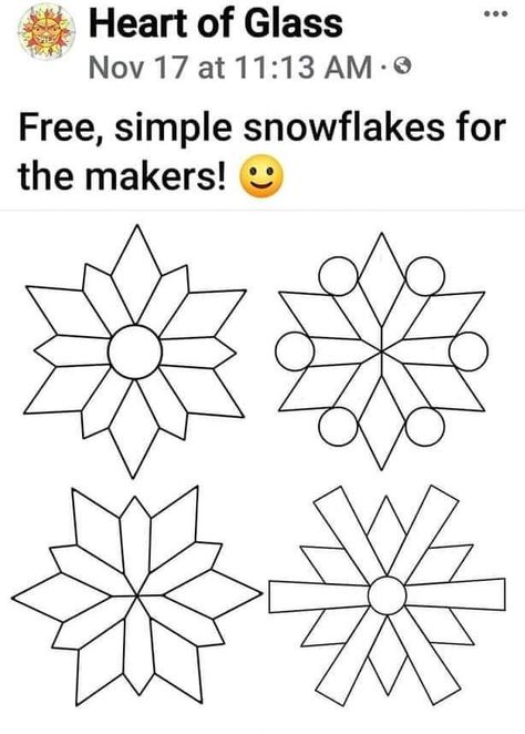 Stained Glass Snowflake Patterns Free, Stained Glass Snowflakes Pattern, Snowflake Stained Glass Patterns, Stained Glass Snowflakes, Painted Windows, Stain Glass Window Art, Snowflake Patterns, Simple Snowflake, Stained Glass Patterns Free