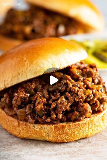 Amy | Belly Full on Instagram: "This is the best homemade sloppy Joe recipe, made with real ingredients and the perfect balance of flavors and texture. Delicious, quick & easy dinner in only 20 minutes!" Sloppy Joe Without Bun, Original Homemade Sloppy Joe Recipe, Sloppy Joe Hoagie, Sloppy Joe Variations, Sloppy Joe Type Sandwiches, Sloppy Joe Recipe Easy, Homemade Sloppy Joe Recipe, Joe Recipe, Homemade Sloppy Joes