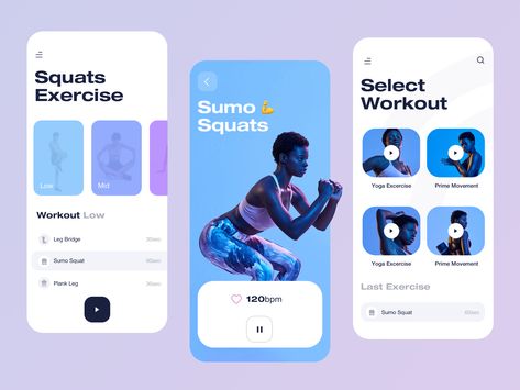 Fitness App Mobile by Martin Mroč on Dribbble Fitness App Ui Design, Sport App Design, Work Out App, Fitness Apps Design, Fitness App Ui, Fitness Tracker App, Gym App, Nike App, Ui Ux 디자인